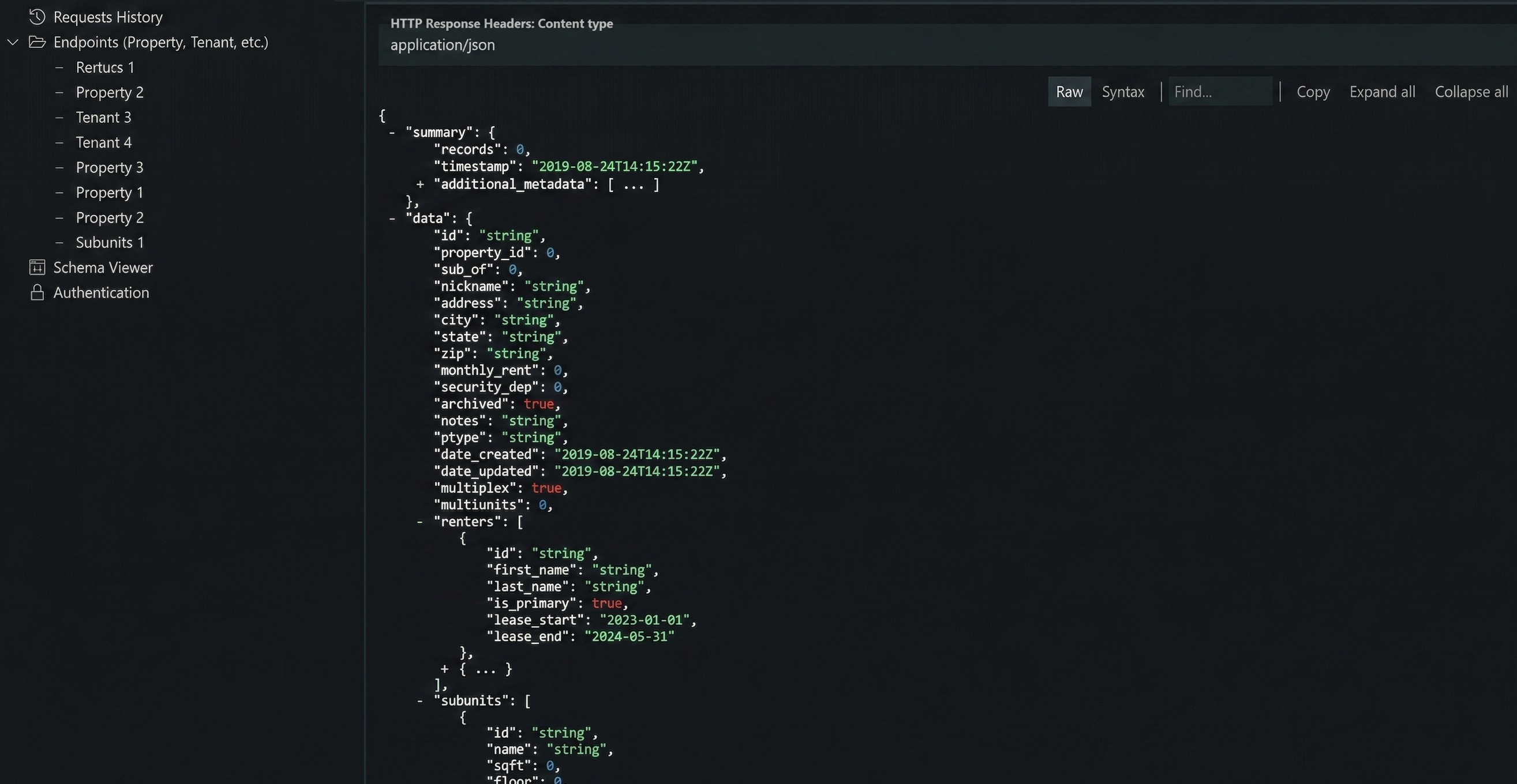Open API for Property Management